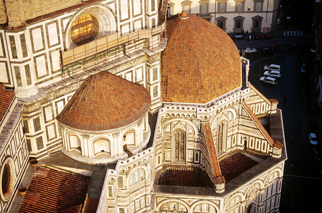 Duomo as seen from Campanile Tower. Florence. Italy.