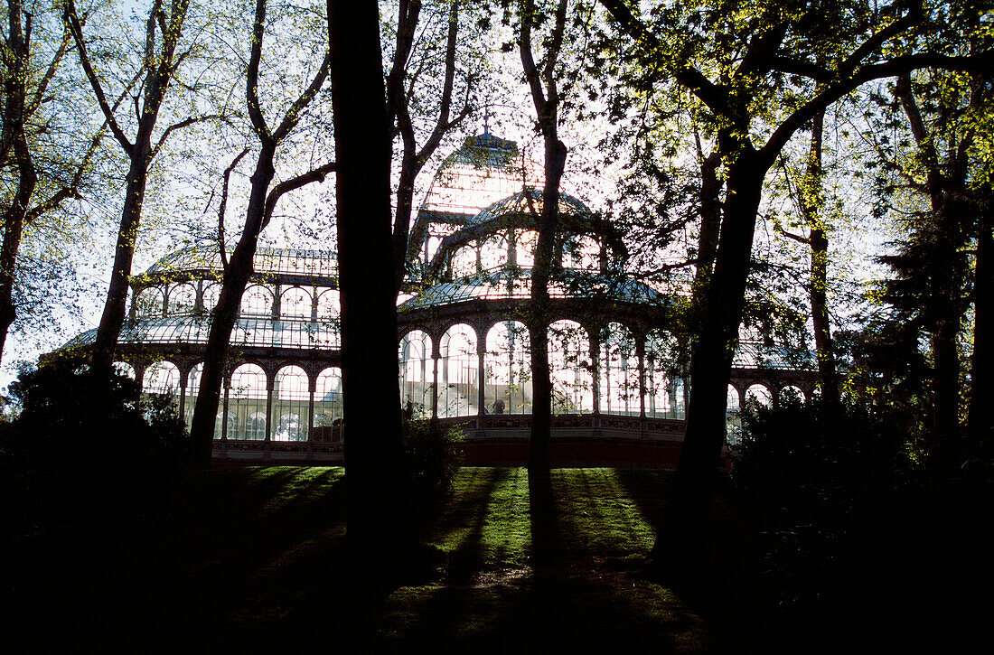 Palacio de Cristal in El Retiro Park. Madrid. Spain