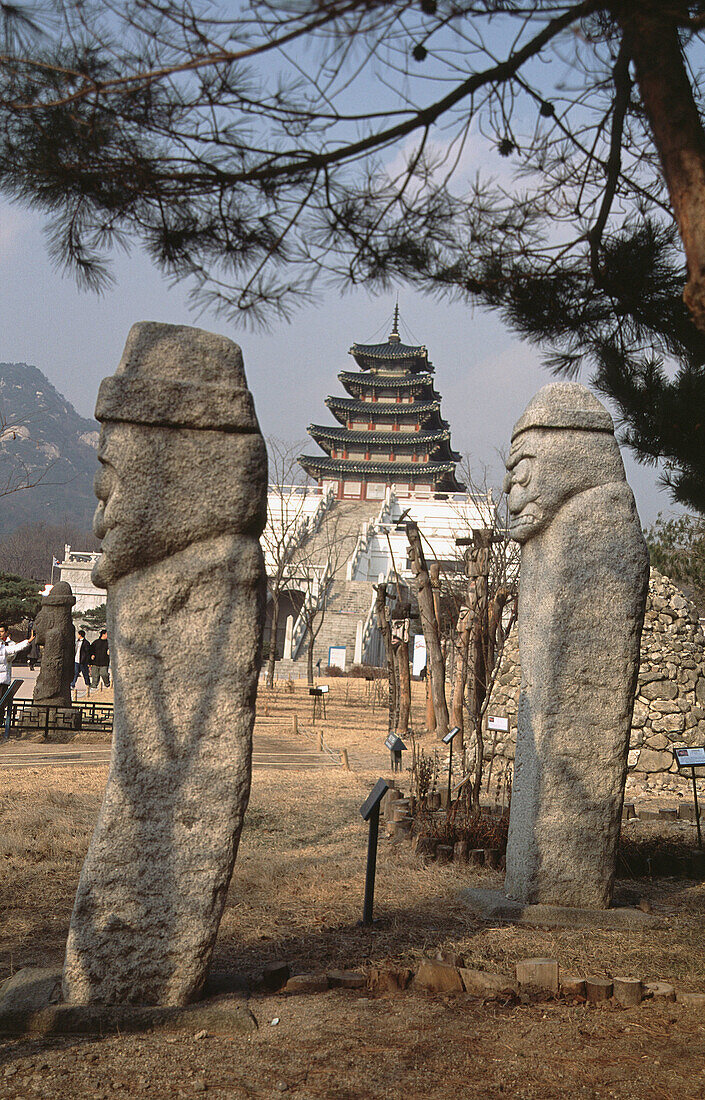 Gyeongbokgung Palace, National Folk Museum. Seoul. South Korea