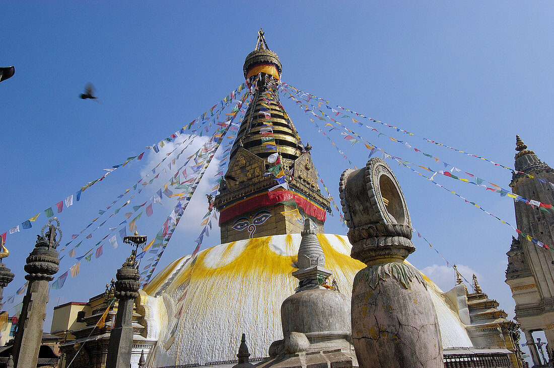 Buddhist Swayambhunath Stupa. Kathmandu, Nepal