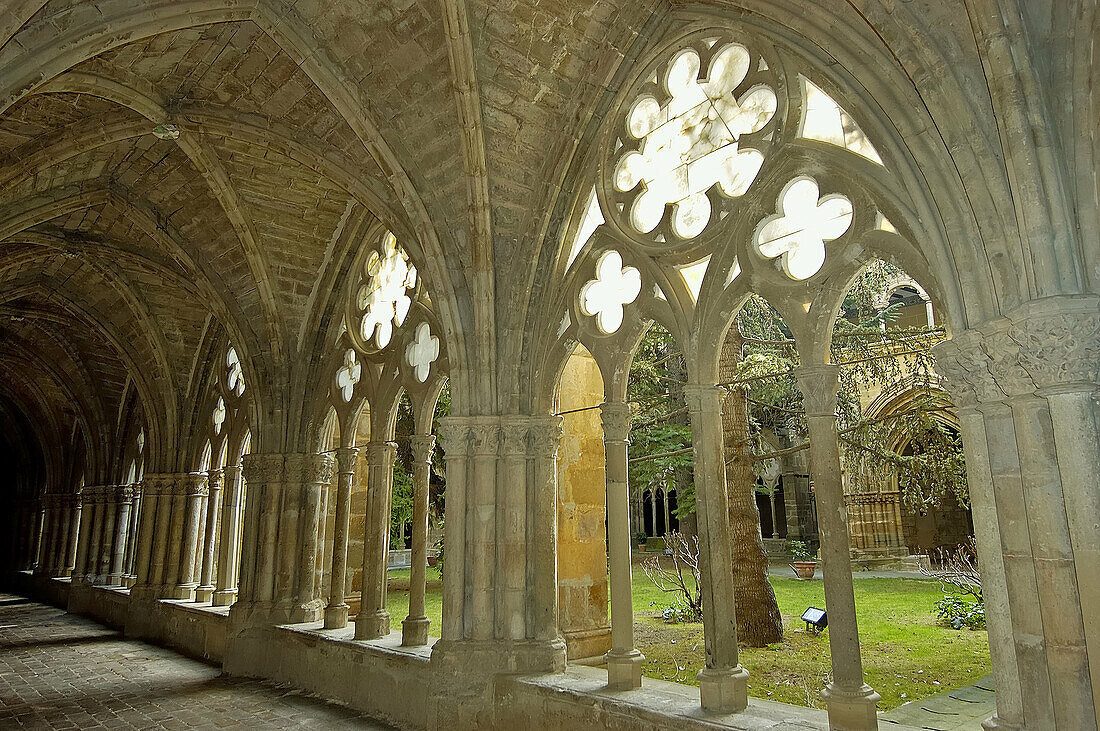 Cloister. Monastery Santa Maria de Veruela. Zaragoza. Aragon. Spain