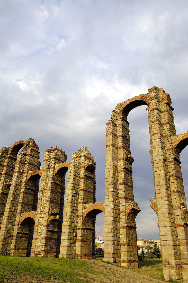 Los Milagros Roman aqueduct, Mérida. Badajoz province, Extremadura, Spain