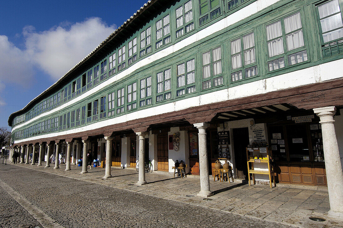 Main Square dating from 13th century, Almagro. Ciudad Real province, Castilla-La Mancha, Spain