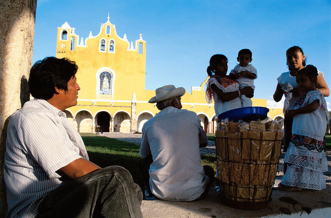 Vendors at the Convent of San Antonio, Izamal, Yucatan