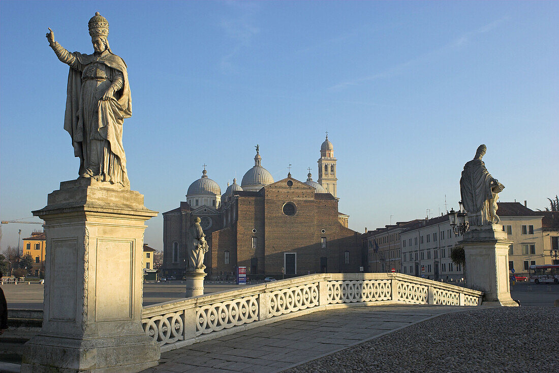 Basilica e Abbazia di San Giustina and Prato della Valle Square. Padova. Veneto, Italy