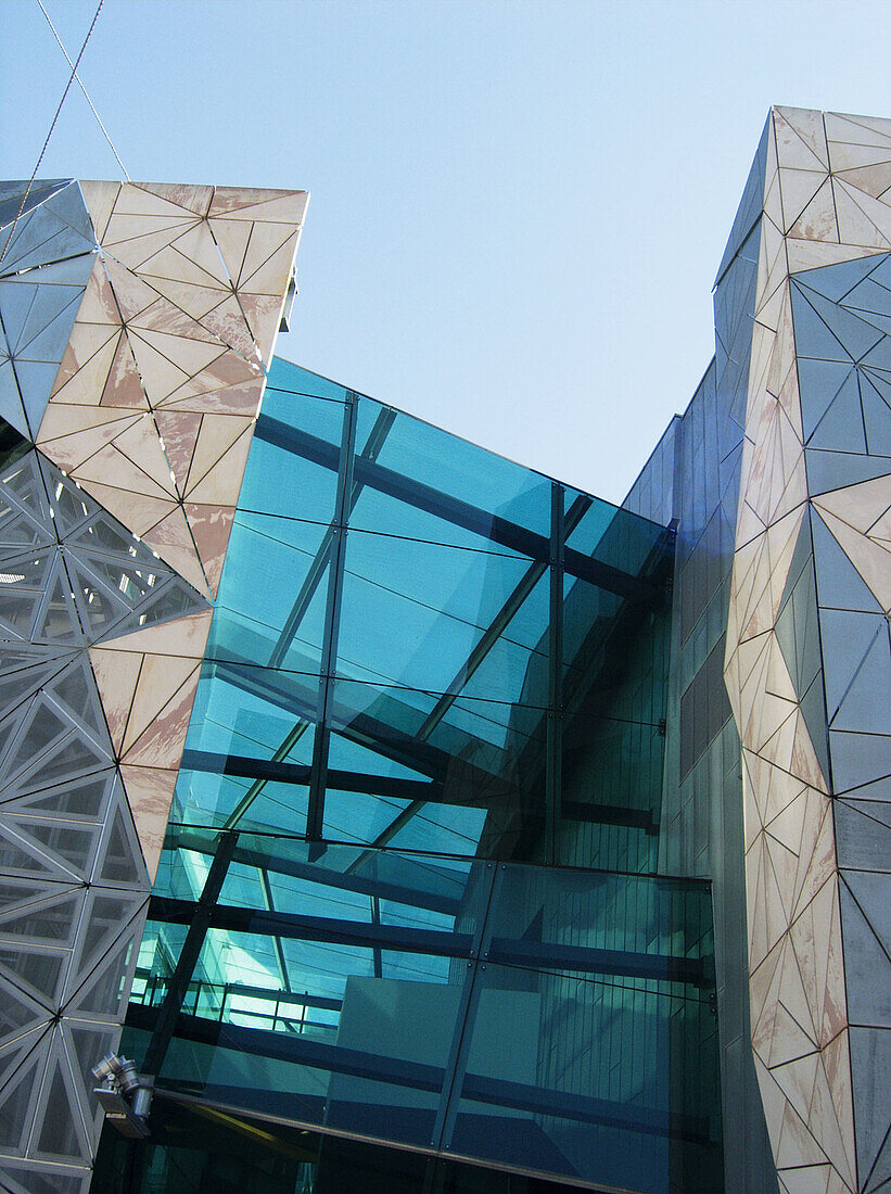 Federation Square architecture. Melbourne. Victoria, Australia