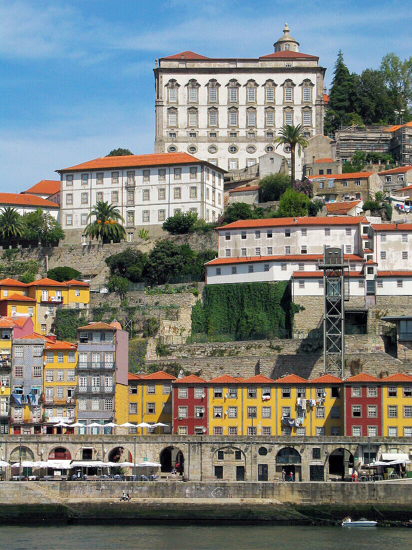 Views of Douro river at Vila Nova de Gaia  from Oporto. Portugal