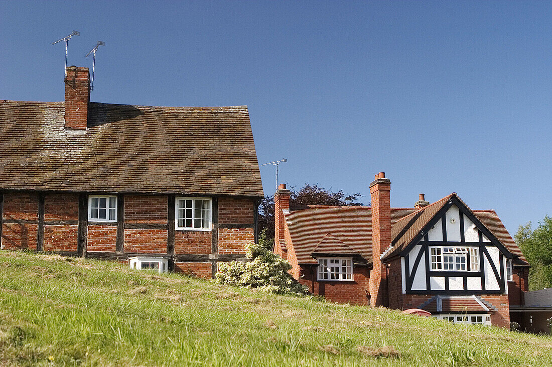 Timbered houses in Kenilworth Warwichshire UK