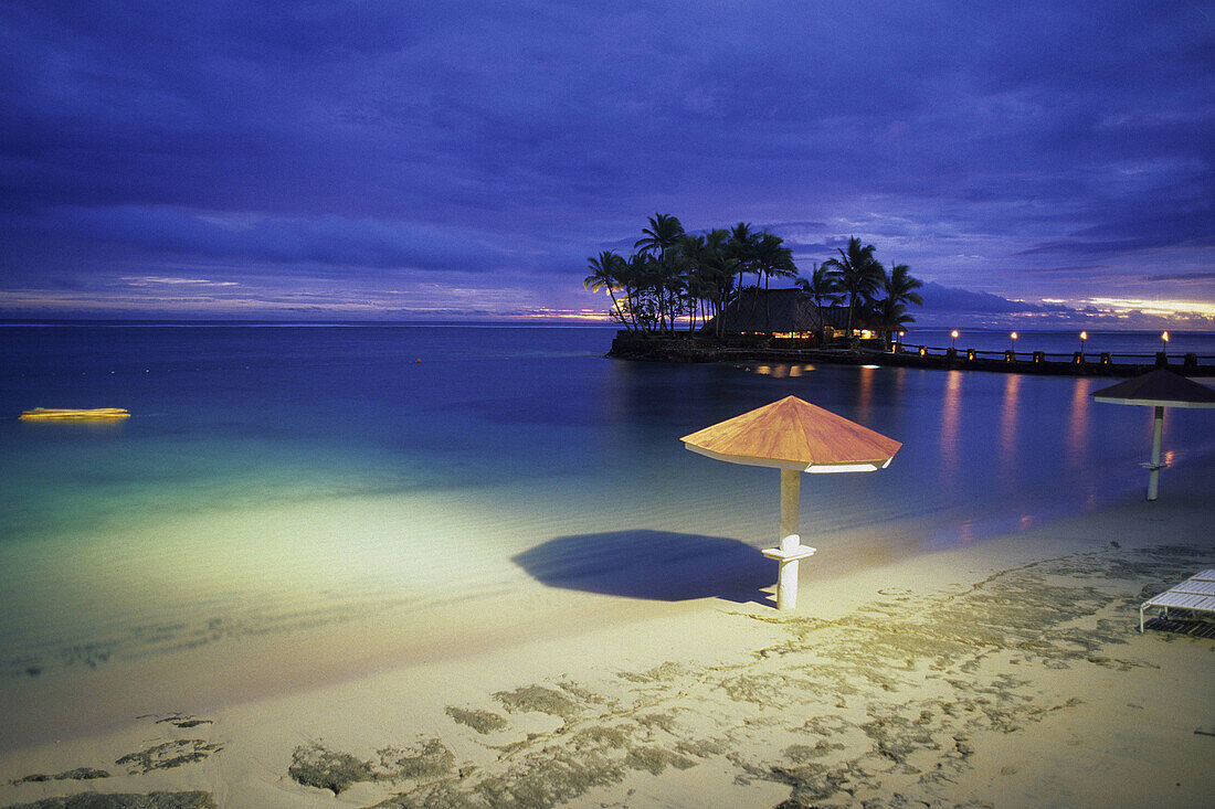 Beach scene. Coral Coast, Fiji