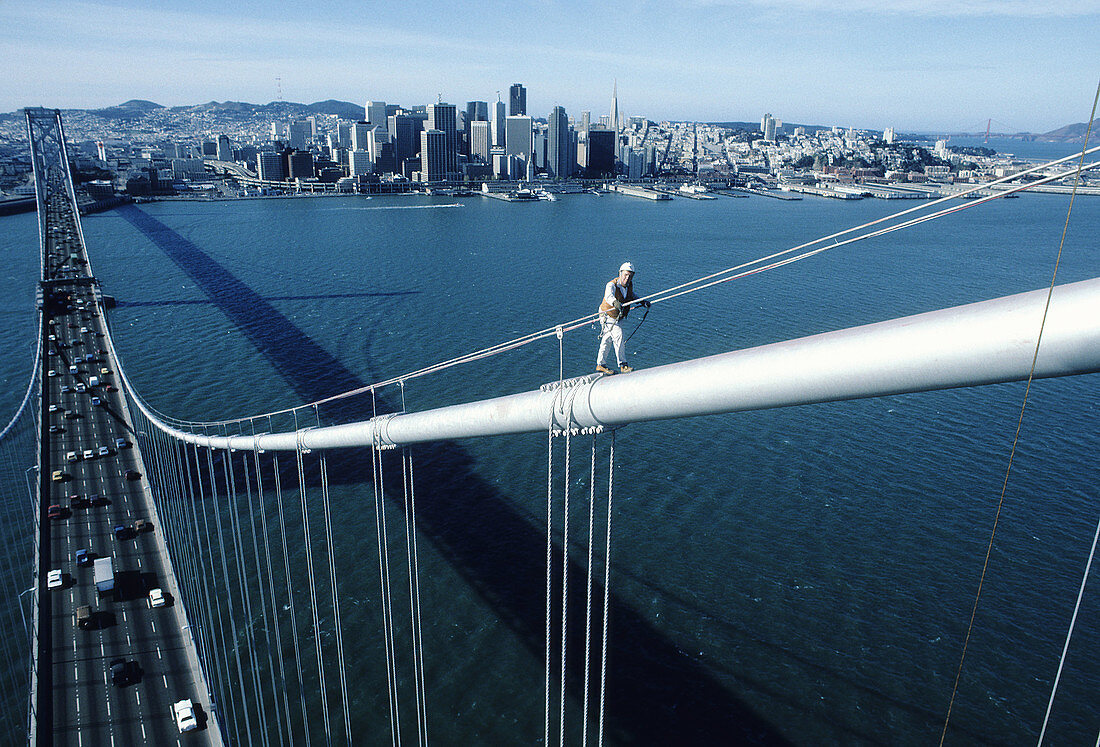 View from Bay Bridge, San Francisco. California, USA