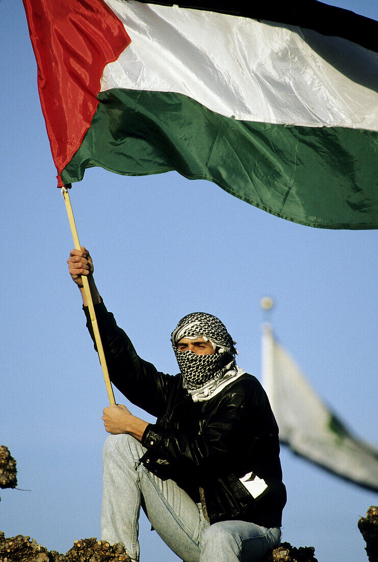 Palestinian protester, San Francisco. California, USA