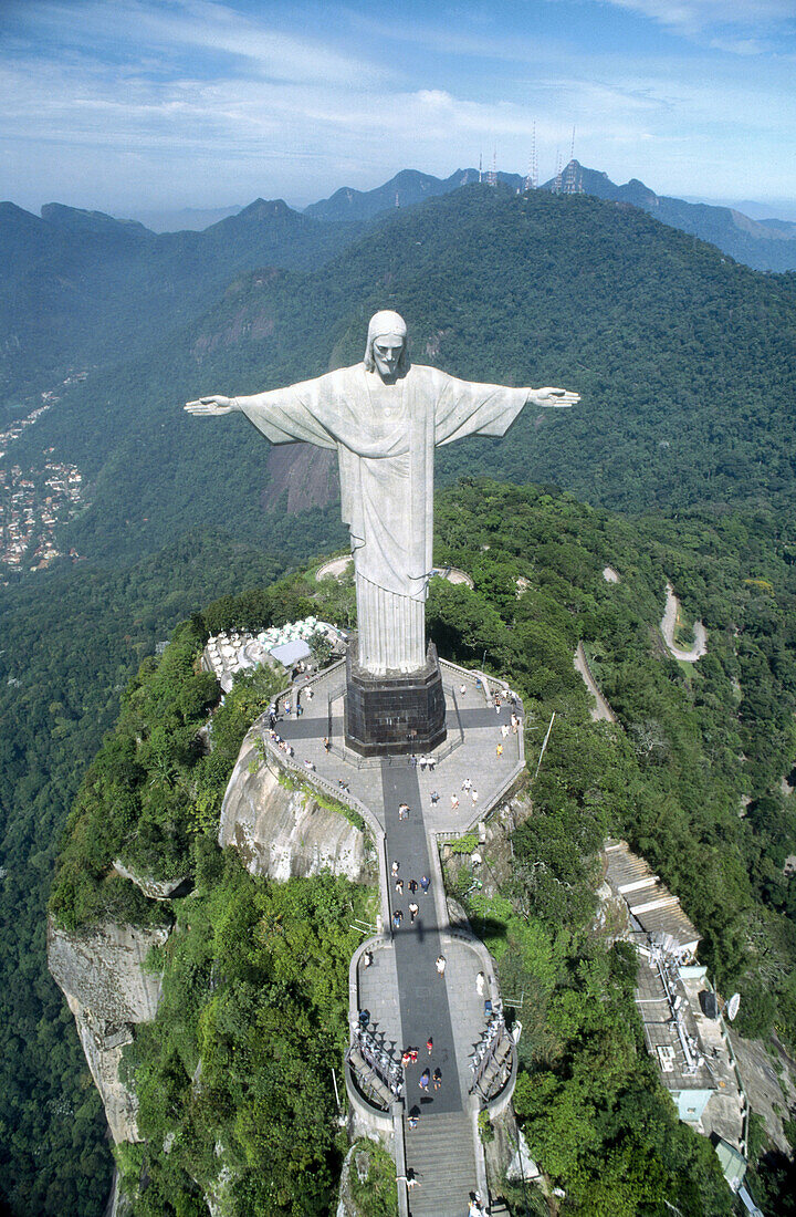 Christ The Redeemer statue on Corcovado mountain. Rio de Janeiro, Brazil