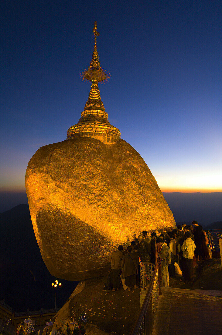 Pilgrimage to Golden Rock (Kyaikhtiyo Pagoda) Mon State, Myanmar (Burma )