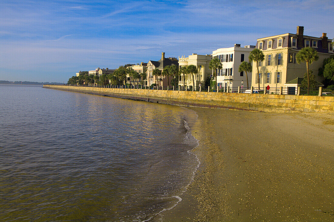 The Battery on East Bay Street along the Cooper River, in the historic district of Charleston, South Carolina