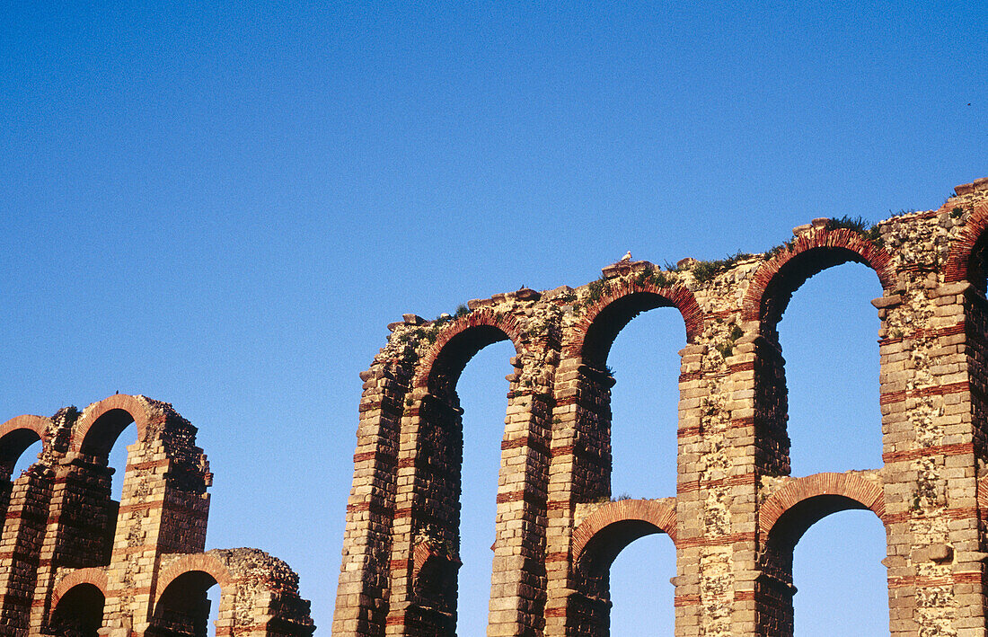 Detail of Los Milagros aqueduct, Mérida. Cáceres province, Spain