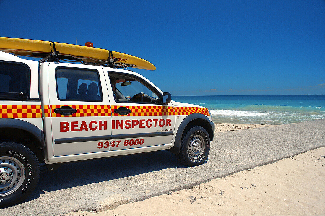 Vehicle of beach inspector, City Beach, Perth, Western Australia