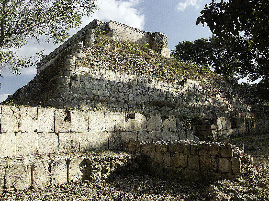 Uxmal, Pre-Columbian ruined city of the Maya civilization (late Classic period 600 - 900 A.D.). Yucatan, Mexico