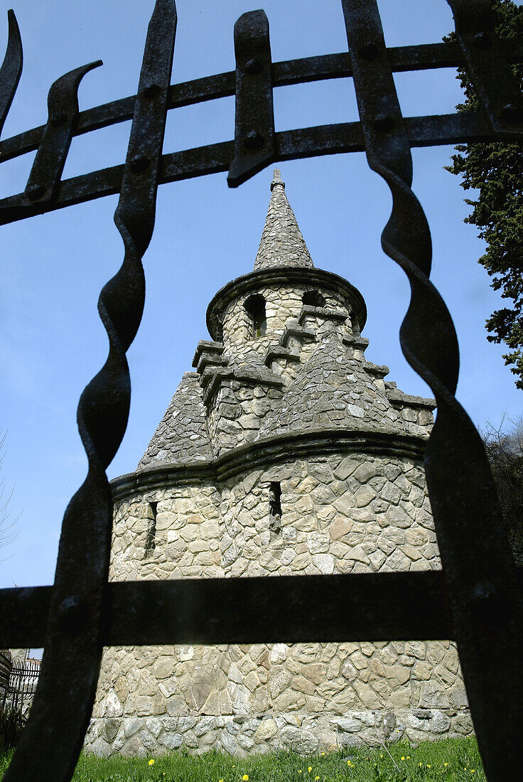 Sant Miquel de la Roqueta (1921) art nouveau chapel by Joan Rubió i Bellver, Ripoll. Ripollès, Girona province. Catalonia, Spain