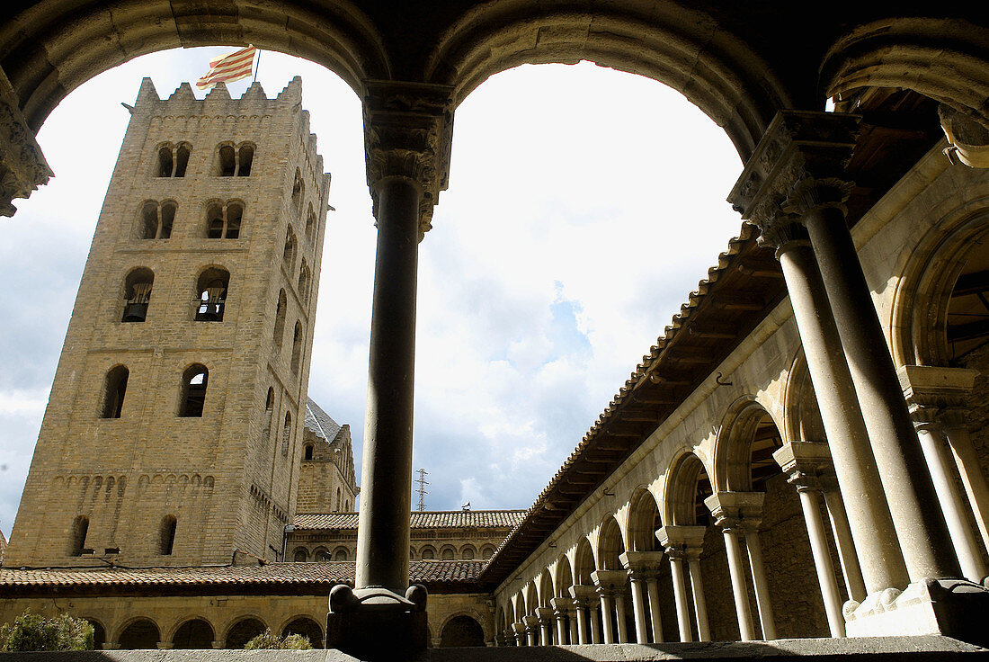 Romanesque monastery of Santa María de Ripoll (12th century), Ripollès. Girona province, Catalonia, Spain