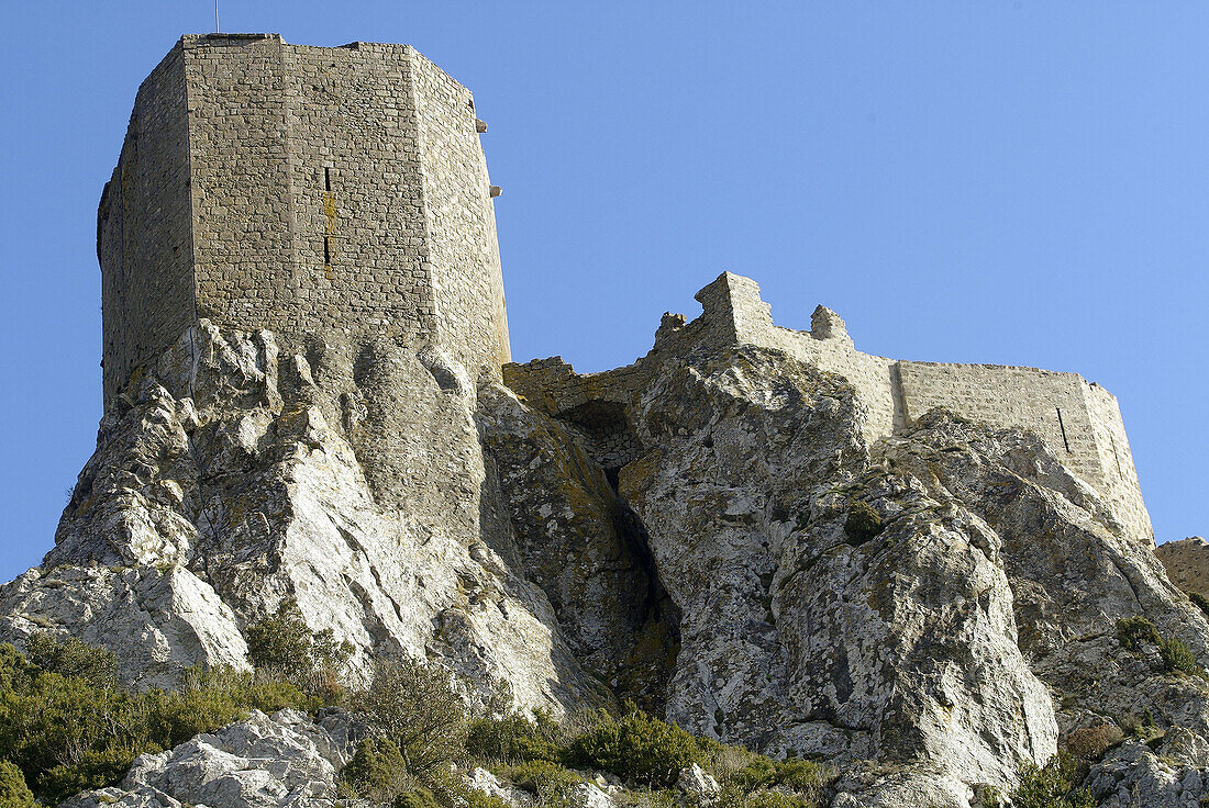 Cathar Castles: Quéribus. Corbières, Aude, France