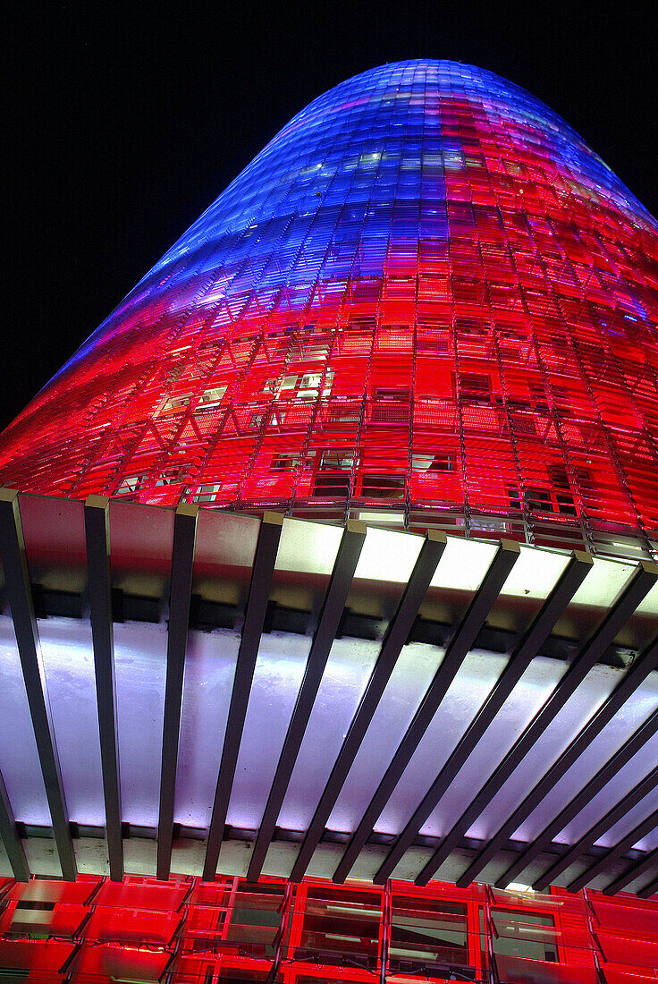 Agbar Tower by Jean Nouvel, Barcelona. Catalonia, Spain