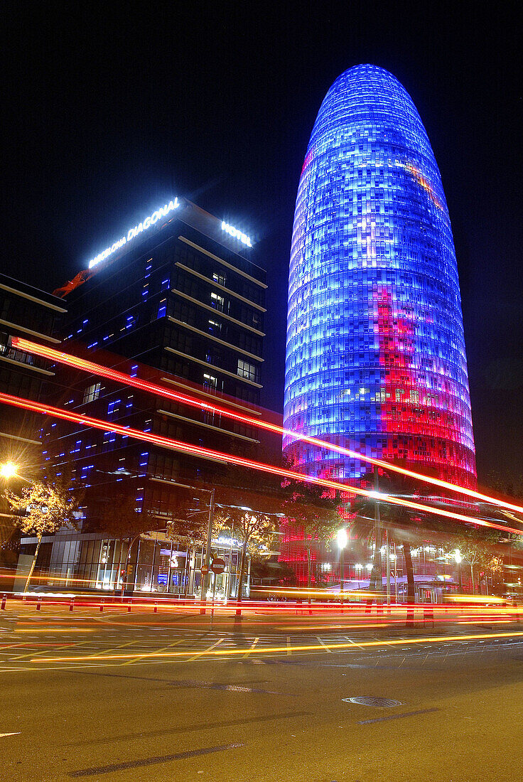 Agbar Tower by Jean Nouvel, Barcelona. Catalonia, Spain