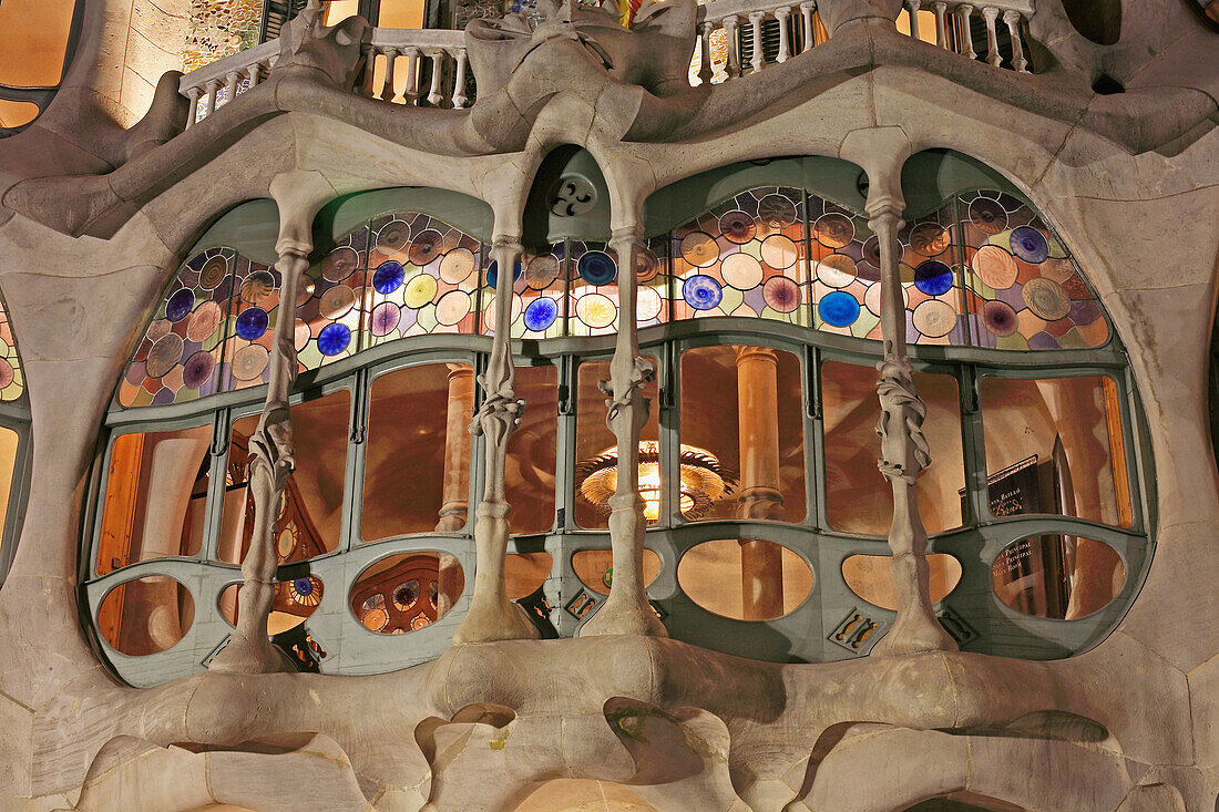 Batlló House (1904-06 by Gaudí), Barcelona. Catalonia, Spain