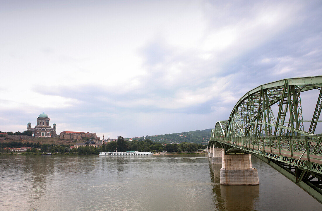 Mária Valéria Bridge and The Esztergom Basilica, Esztergom, Hungary