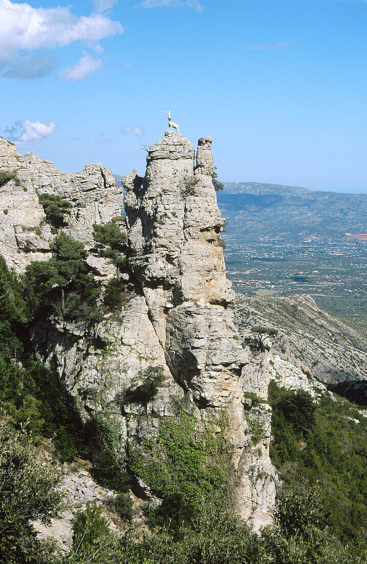 Landscape from the Montcaro peak, Ports de Tortosa-Beseit Natural Park. Tarragona province, Catalonia. Spain