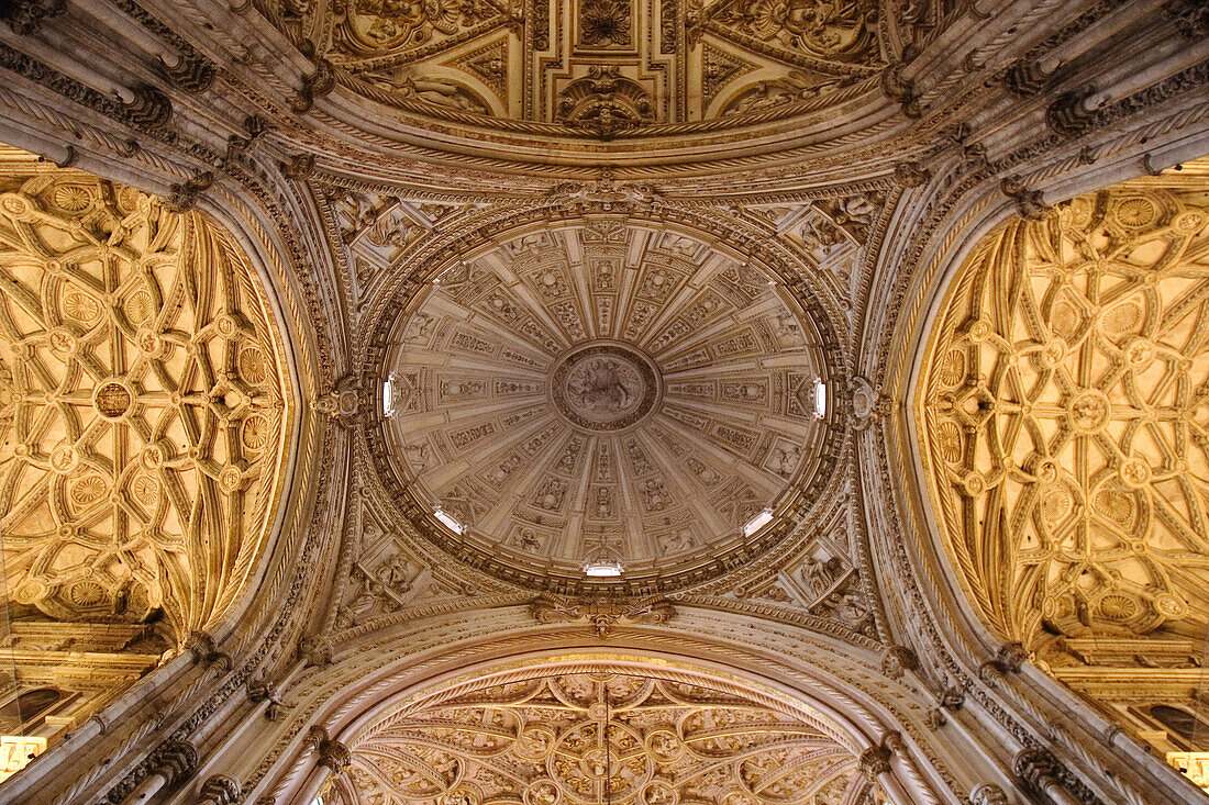 Vault of transept of the Great Mosque, Córdoba. Andalusia, Spain