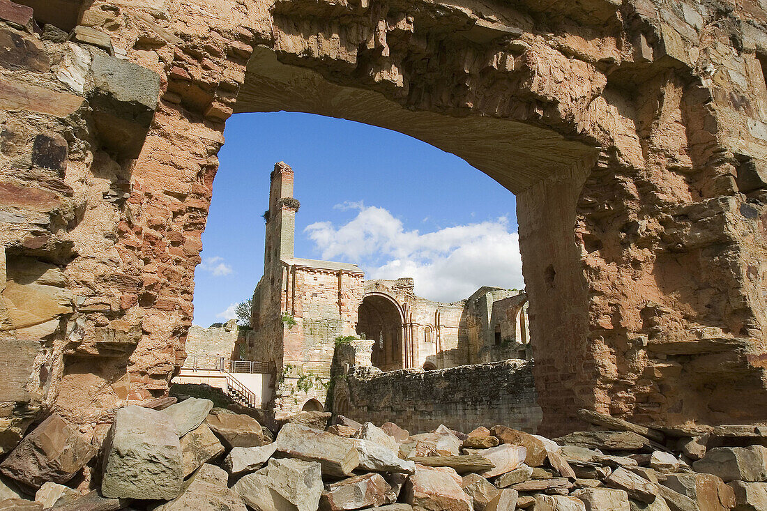 Ruins of Santa Maria de Moreruela Cistercian monastery (12th century). Zamora province, Castilla-León, Spain