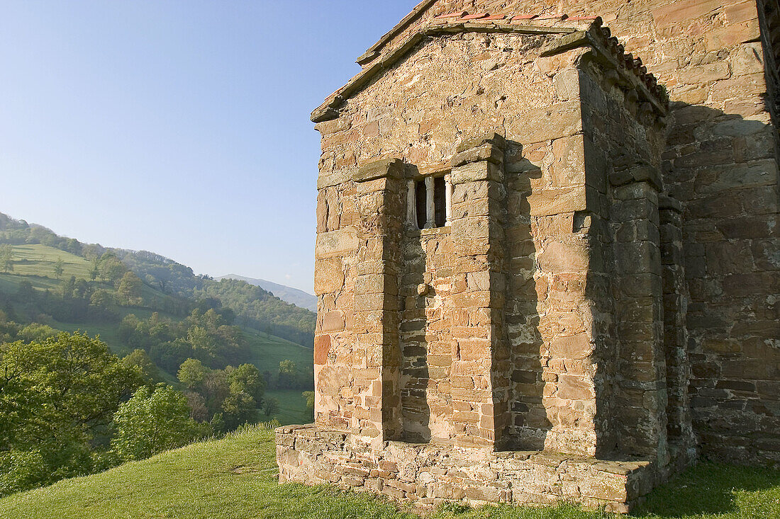 Santa Cristina de Lena pre-Romanesque church, Pola de Lena. Asturias, Spain