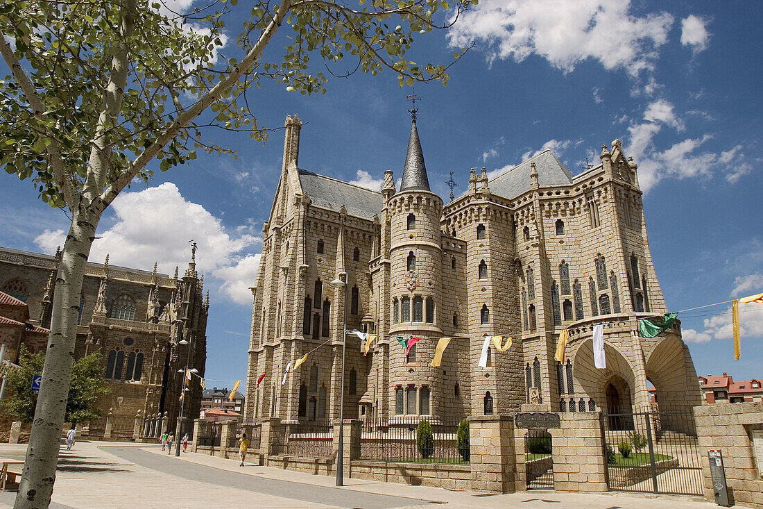 Palacio Episcopal, by Gaudi, Astorga, León province. Castilla y León, Spain.