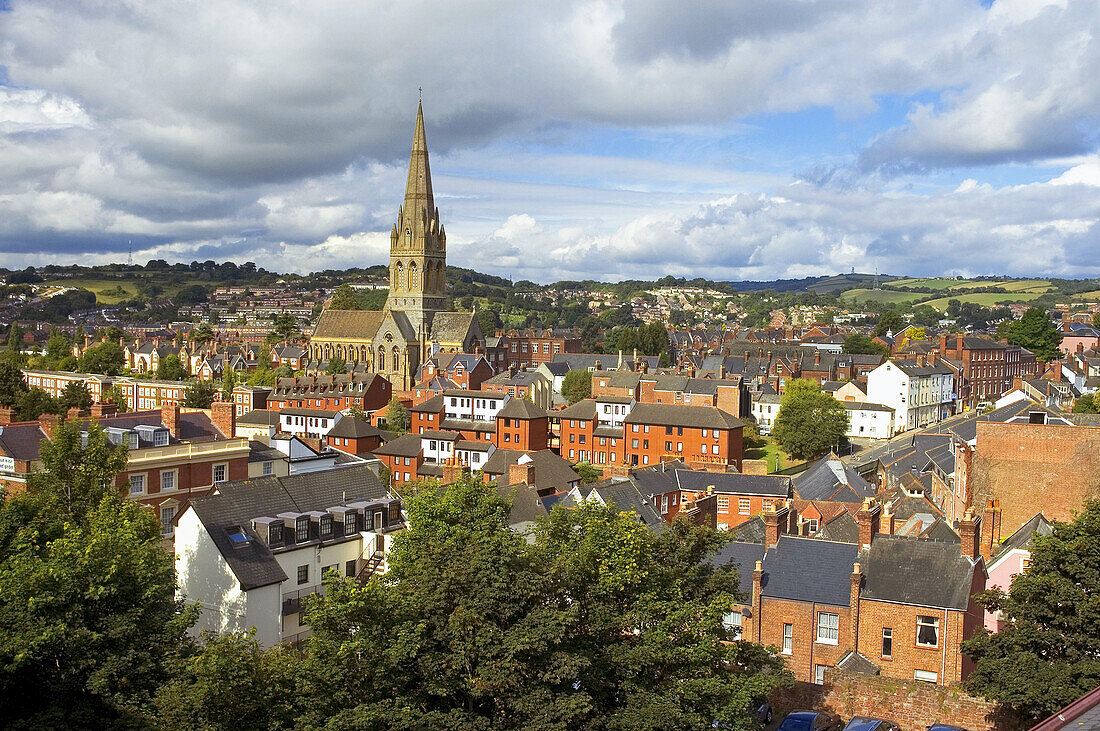 View towards St Davids - Exeter, Devon, Great Britain