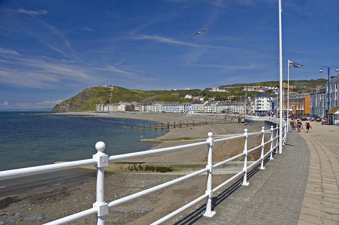 Seafront and promenade Aberystwyth Ceredigion Wales GB