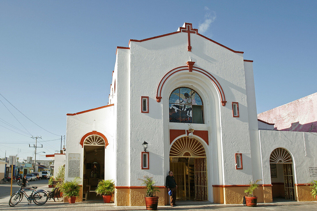 The church in San Miguel, Cozumel, Mexico.