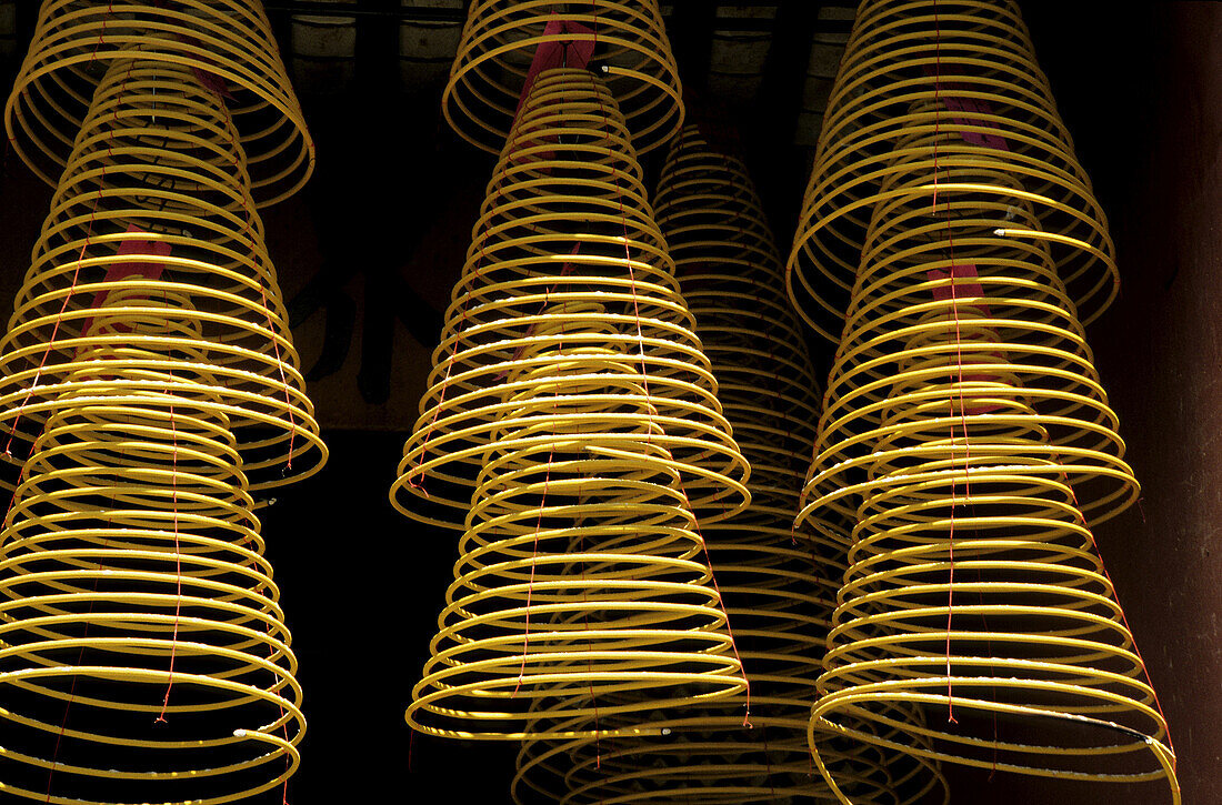 Incense in Man Mo Temple. Hong Kong, China
