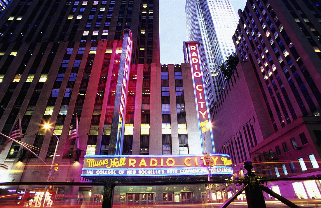 Early Evening. Radio City Music Hall. Manhattan. New York City. United States