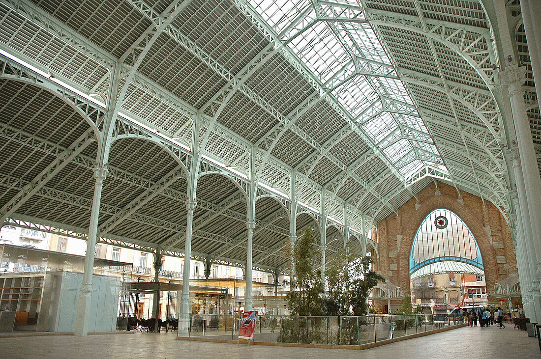 Interior of Mercado de Colón. Valencia. Spain.