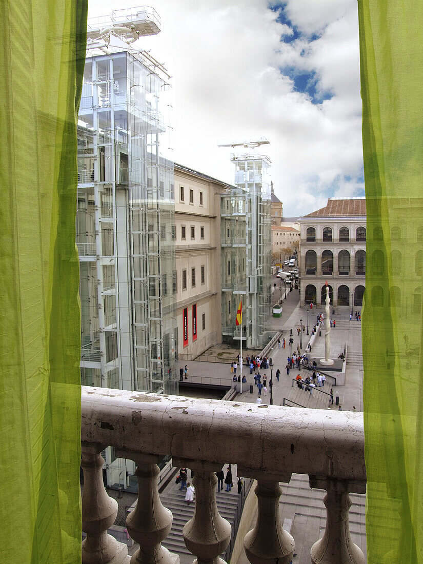 Museo Nacional de Arte Reina Sofía, Plaza Sánchez Bustillo. Madrid. Spain. Europe