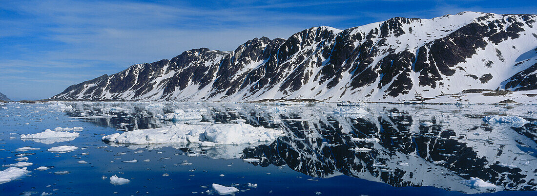 Eislandschaft, Fuglefjorden, Spitzbergen, Norwegen, Europa