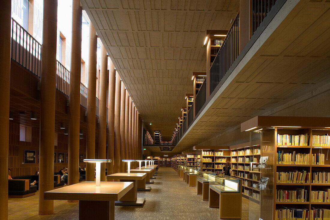 Reading room of the Saxon State Library, Dresden, Saxony, Germany