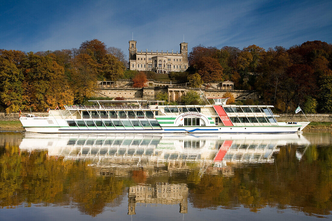 Schloss Albrechtsberg on the banks of the river Elbe, Dresden, Saxony, Germany, Europe