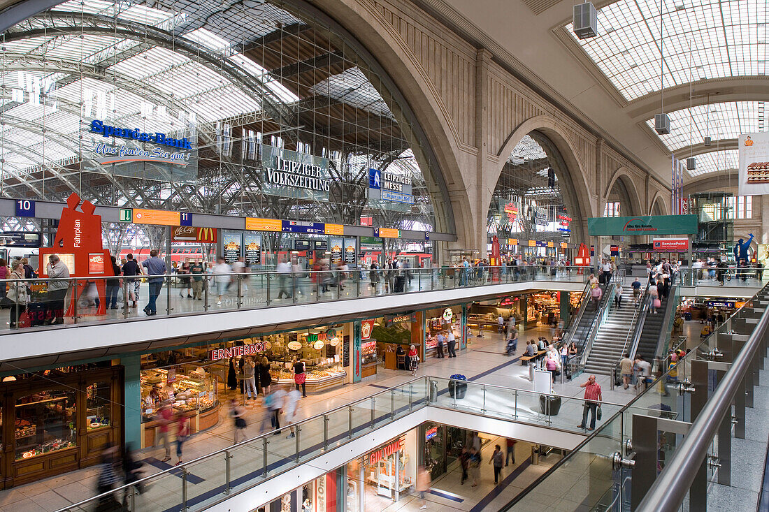 Im Hauptbahnhof, Leipzig, Sachsen, Deutschland