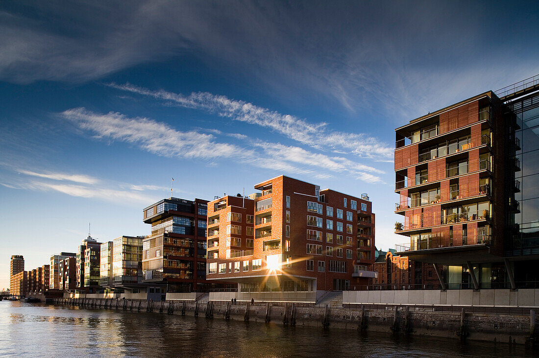 Office buildings at Sandtorkai in the HafenCity, Hamburg, Germany