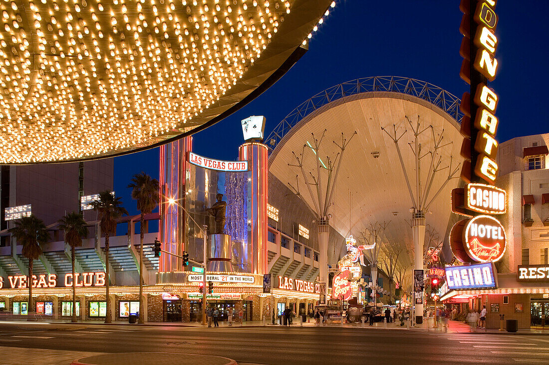 The Freemont Street Experience in Downtown Las Vegas, Las Vegas, Nevada, Vereinigte Staaten von Amerika