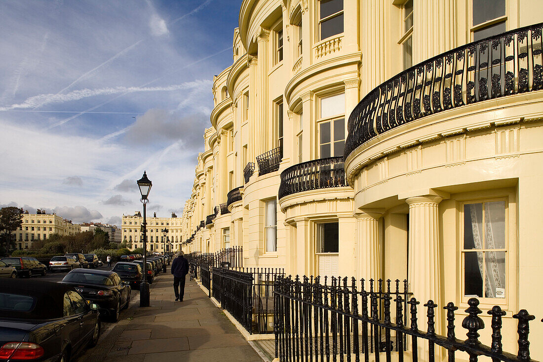 Gebäude im klassizistischen Regency Architekturstil, Brunswick Square in Brighton, East Sussex, England, Europa