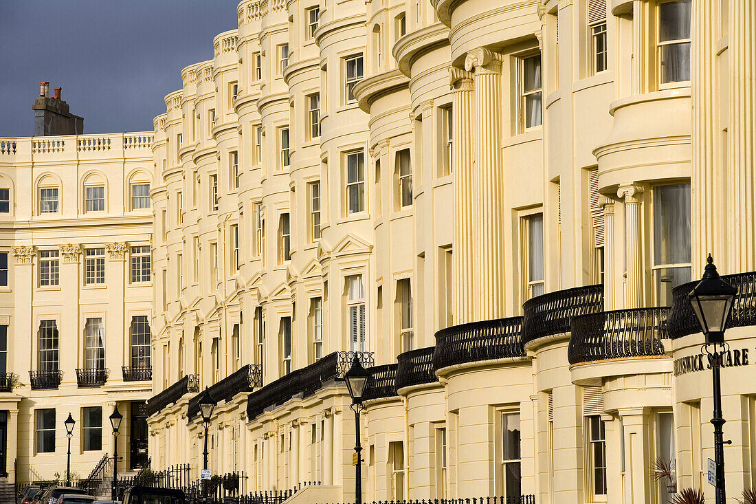 Regency style architechture in Brunswick Square in Brighton, East Sussex, England, Europe