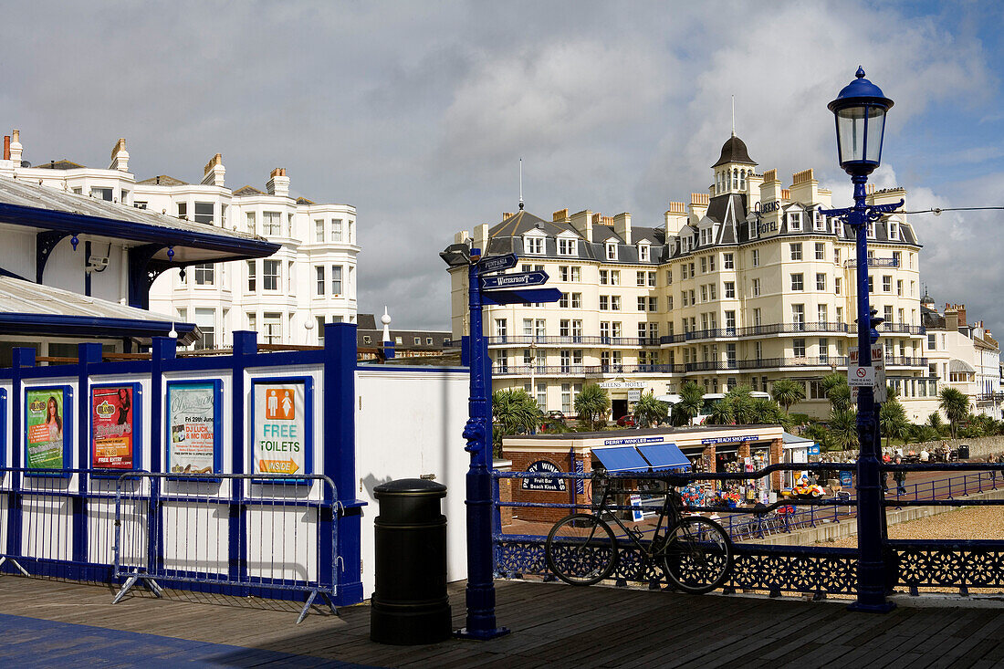 Promenade with typical seaside resort architecture, Eastbourne, East Sussex, England, Europe