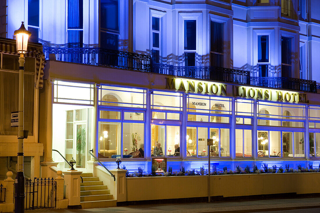 Hotel with seaside resort architecture, Eastbourne, East Sussex, England, Europe